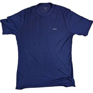 Patagonia Capilene Base Layer Shirt Men's Medium ? Blue Style 44581 Flawed